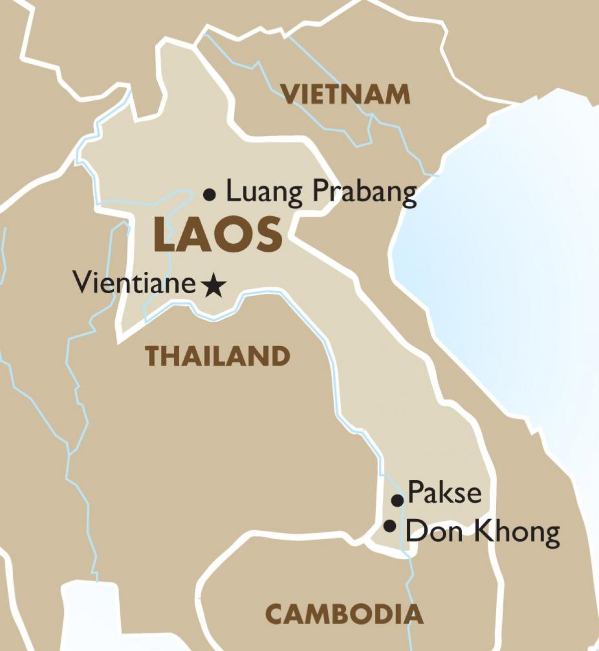Kaart van die hoofstad van laos 