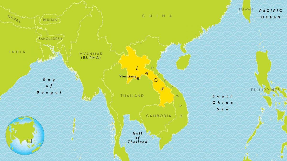laos plek op die wêreld kaart