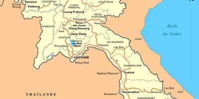 Kaart van die suide van laos