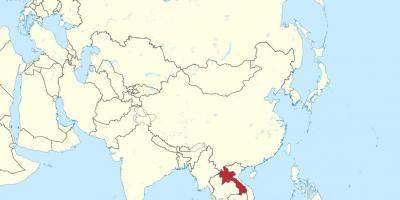 Kaart van laos-asië