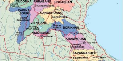 Laos politieke kaart
