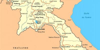 Gedetailleerde kaart van laos