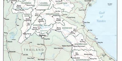 Kaart van laos reis