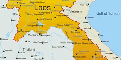 Kaart van sepon laos